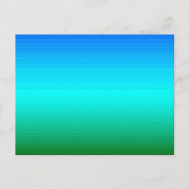 Sea and Sky Blue and Green Gradient Postcard (Front)
