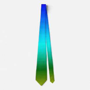 Sea and Sky Blue and Green Gradient Tie
