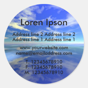 Sea and Sky Business / Profile Classic Round Sticker