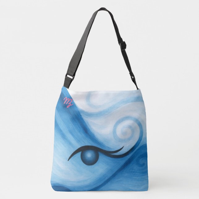 Sea and sky  crossbody bag (Back)