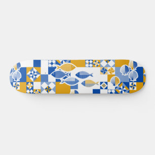 Sea and tiles skateboard