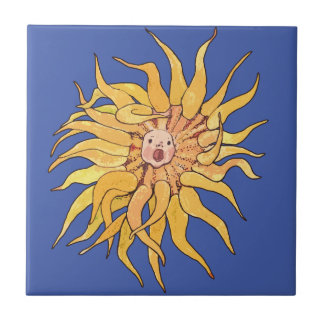 Sea Anemone Actinia Ocean Underwater Surreal Art Tile