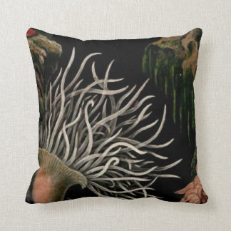 Sea Anemone Nautical Designs Black Pillow Coastal