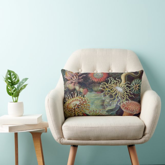 Sea Anemone Scientific Nature Ocean Lumbar Cushion (Chair)