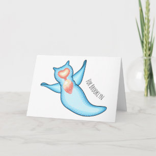 Sea angel cartoon illustration card