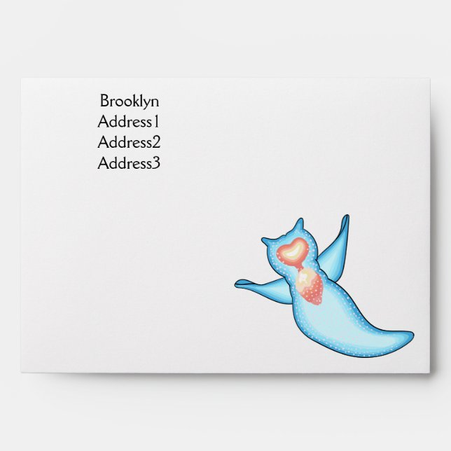 Sea angel cartoon illustration envelope (Front)