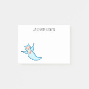 Sea angel cartoon illustration  post-it notes