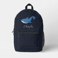 Sea Animal Blue Whale Script Monogram Custom