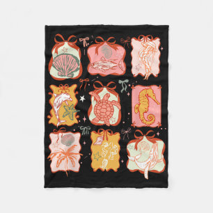 Sea Animal Coquette Bow Summer Vacation Hawaii Bea Fleece Blanket