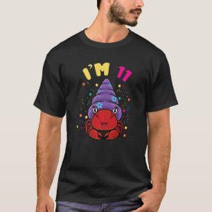 Sea Animal Im 11 Hermit Crab 11th Birthday T-Shirt