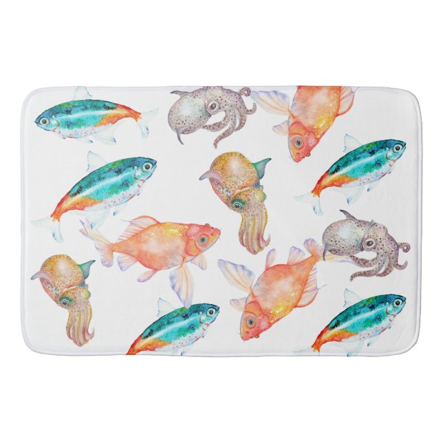 Sea animal pattern bath mat (Front)