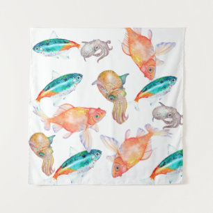 Sea animal pattern tapestry