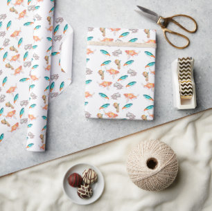 Sea animal pattern wrapping paper