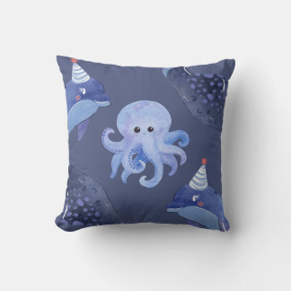 Sea Animal Square  Pillow