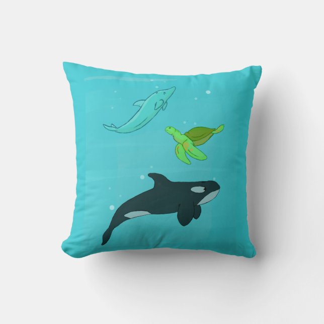 Sea Animals Cushion (Front)