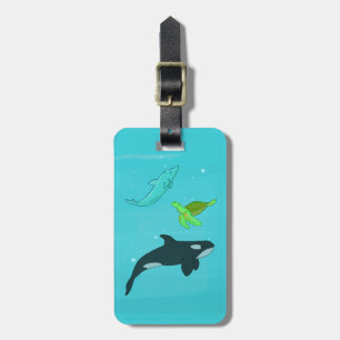 Sea Animals Luggage Tag
