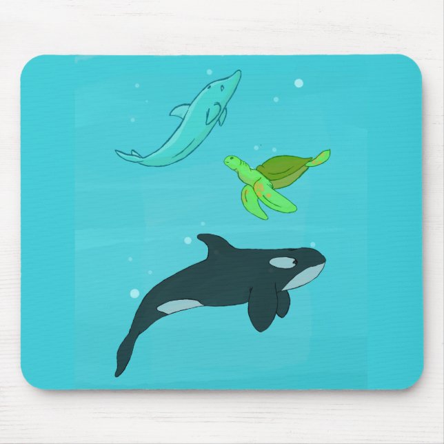Sea Animals Mouse Mat (Front)