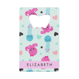 Sea Animals, Octopus, Jellyfish, Hearts, Your Name
