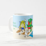Sea Animals on the Beach Custom  Mug<br><div class="desc">What a great mug for young or old featuring amazing beach creatures. The sea turtle, alligator, manatee, dolphin, egret and pelican are all cute as can be. Choose a glass if you prefer to print this on. Whatever drinkware you choose - you can personalise the message for a birthday or...</div>