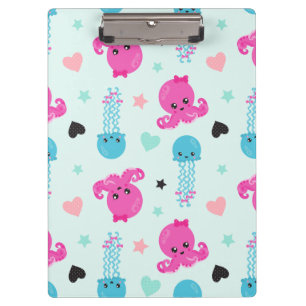 Sea Animals, Sea Life, Octopus, Jellyfish, Hearts Clipboard