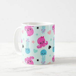 Sea Animals, Sea Life, Octopus, Jellyfish, Hearts Coffee Mug
