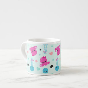 Sea Animals, Sea Life, Octopus, Jellyfish, Hearts Espresso Cup