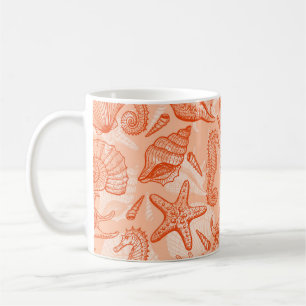 Sea animals seamless pattern coffee mug