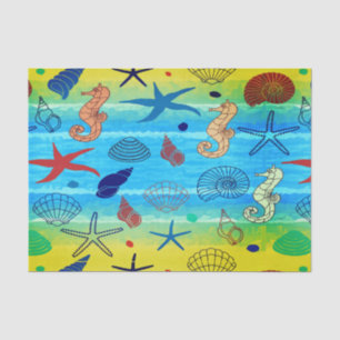 Sea Animals Seashells Theme Tissue Paper