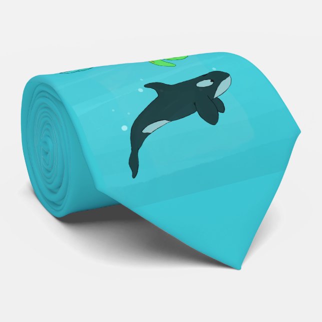 Sea Animals Tie (Rolled)