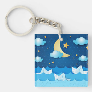 Sea at Night Key Ring