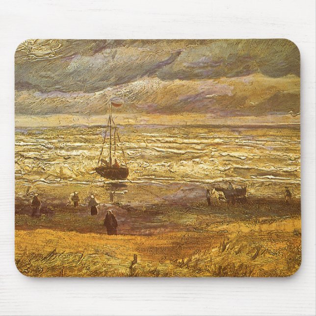Sea at Scheveningen by Vincent van Gogh Mouse Mat (Front)