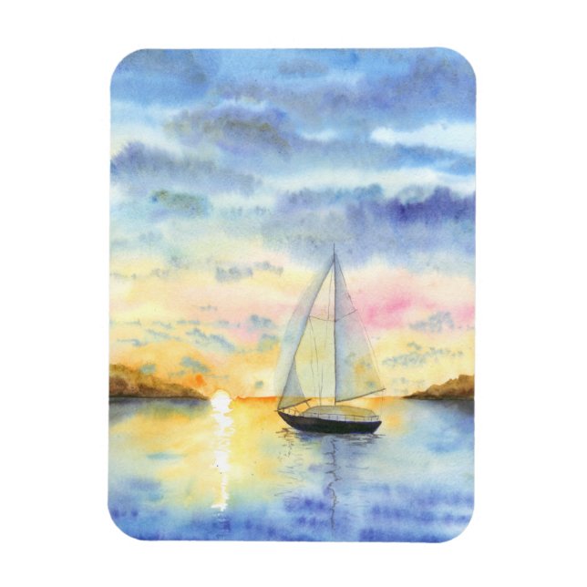 Sea at sunset magnet (Vertical)