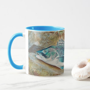 Sea Bass by S.A. Kilbourne, Vintage Fish Mug