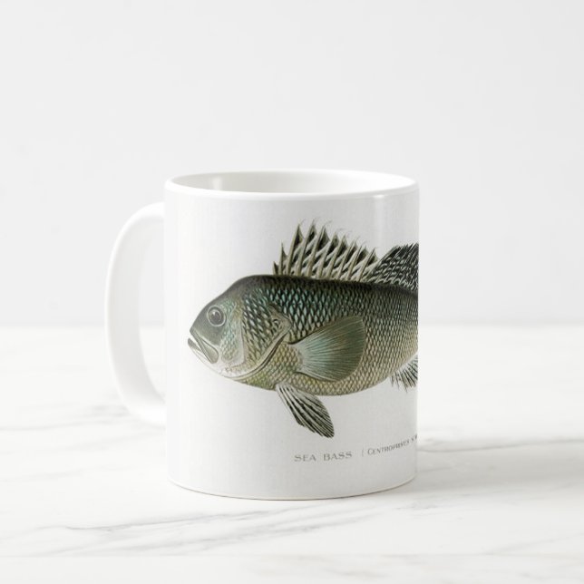 Sea Bass Fisherman's Mug (Front Left)