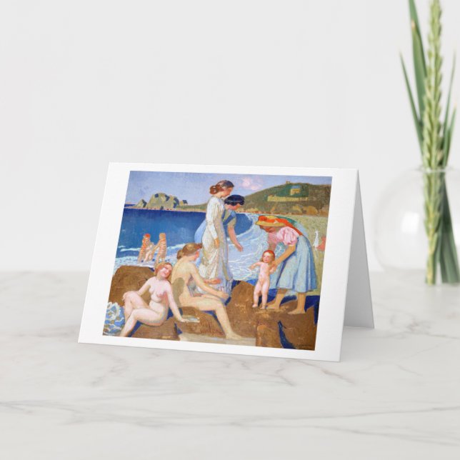 Sea Bathing, Maurice Denis Card (Front)