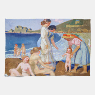 Sea Bathing, Maurice Denis Tea Towel