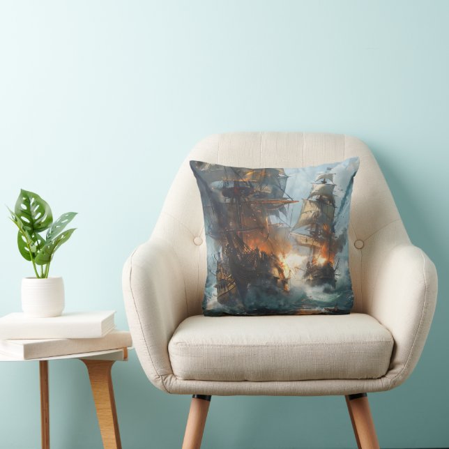Sea Battle Cushion (Chair)