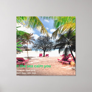 Sea Beach Art – Calm & Motivational Customizable Canvas Print