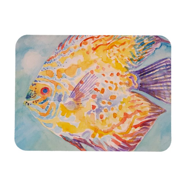 Sea beach Fish watercolour Magnet (Horizontal)