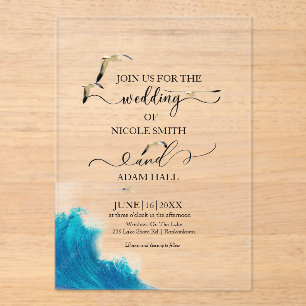 Sea Beach Wedding Invitation  Coastal Destination
