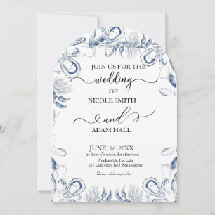  Sea Beach Wedding Invitation  Coastal Destination
