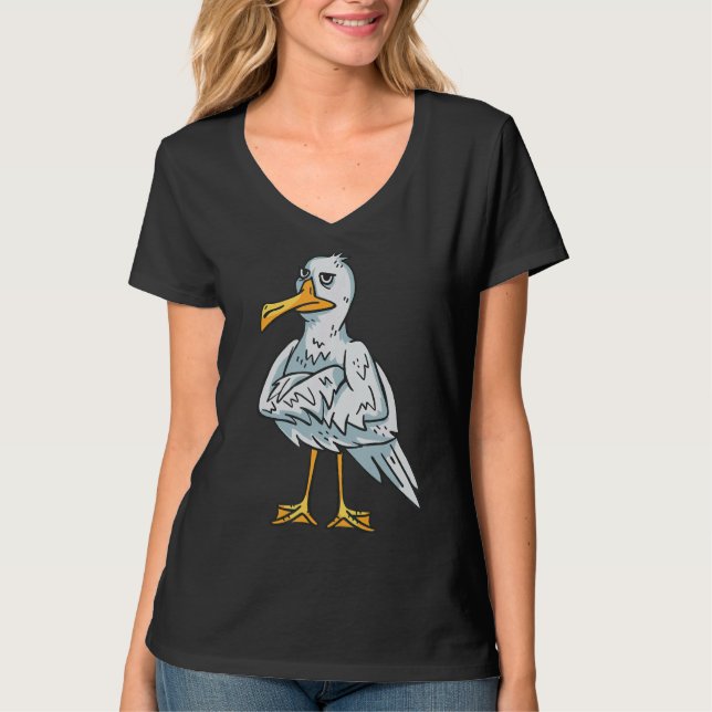 Sea Bird Angry Seagull T-Shirt (Front)