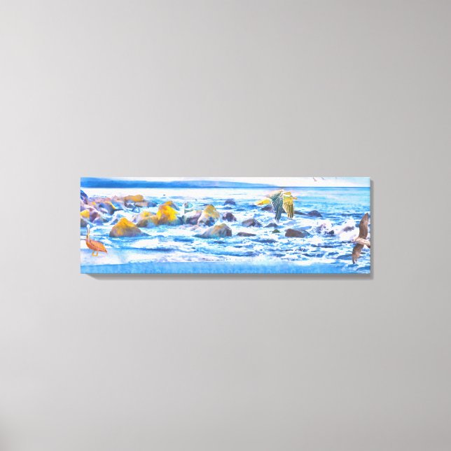Sea Birds Ocean Playground Canvas Print (Front)