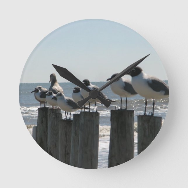 SEA BIRDS ROUND CLOCK (Front)