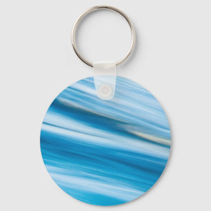Sea Blue Abstract Key Ring