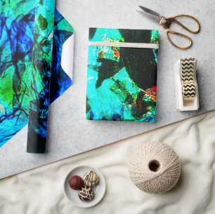 Sea blue abstract Wrapping Paper,Sweet ocean blue  Paper