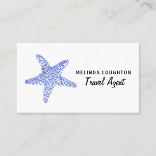 Sea Blue Beach Starfish, Travel & Tourism Business Card