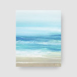 Sea Blue Beach Waves Coastal Canvas Print<br><div class="desc">Add a serene seaside vibe to your walls with this coastal wrapped canvas abstract art featuring sea blue watercolor ocean waves and beige beach sand. For coordinating home decor items,  my "Coastal Home Watercolor Ocean Waves" collection. Art by KL Stock</div>
