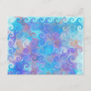 Sea Blue Curls Postcard