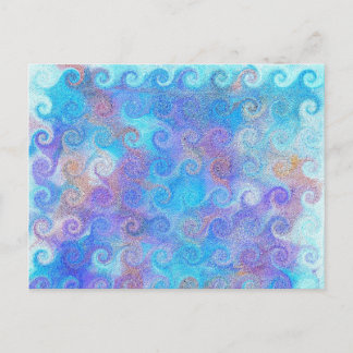 Sea Blue Curls Postcard